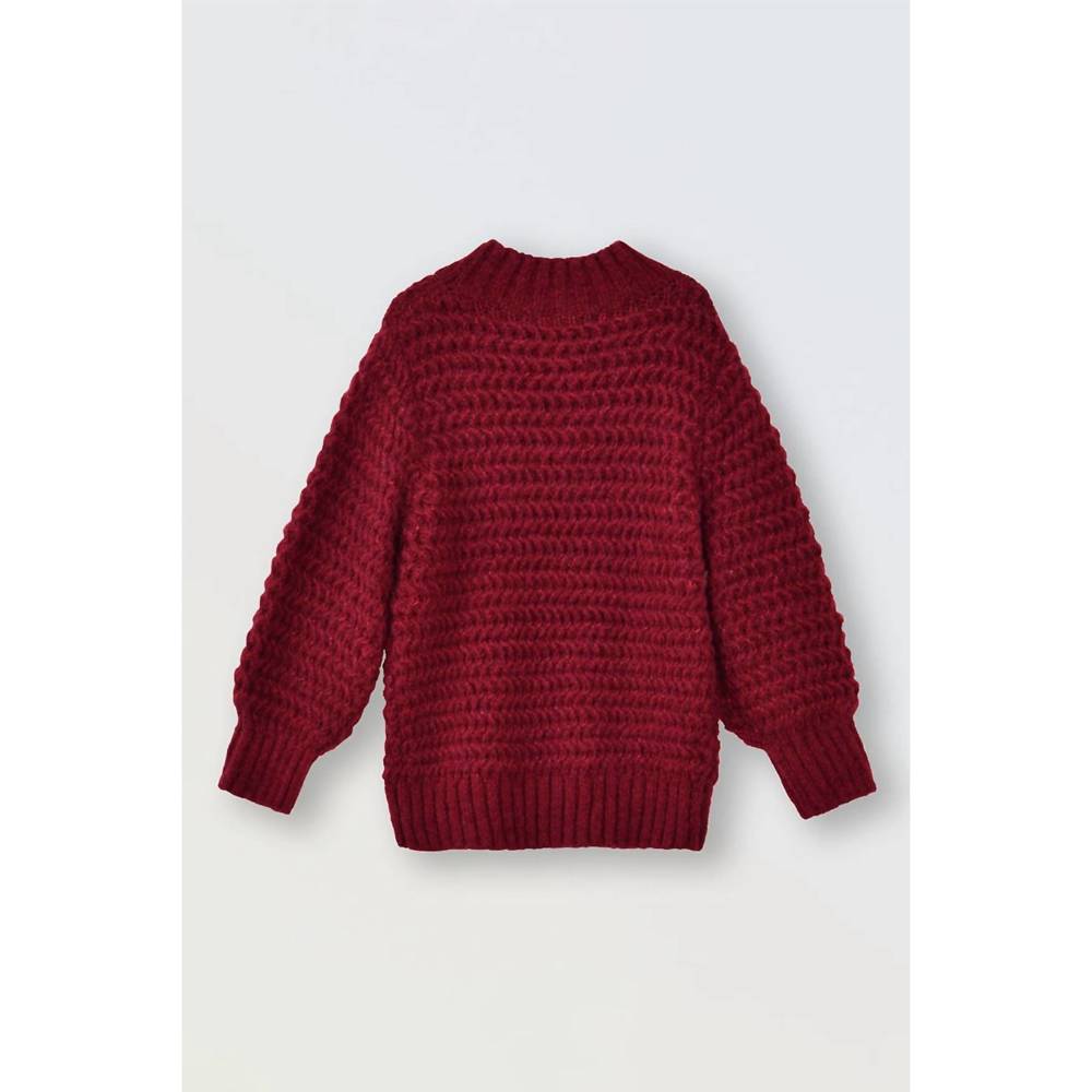 NEW MOLLY BRACKEN girls chunky knit sweater in dark red - Picture 3 of 5